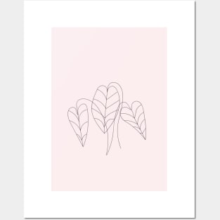 Boho Neutral Beige, Line Art Botanical 2 Posters and Art